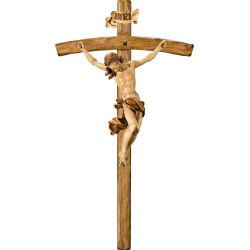 Cristo Barroco en cruz arqueada